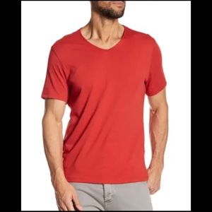 John varvatos USA red V neck NWT